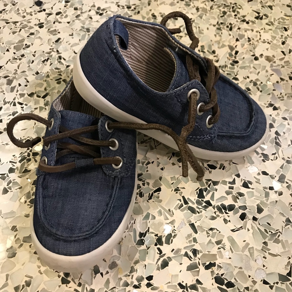 denim boat shoe